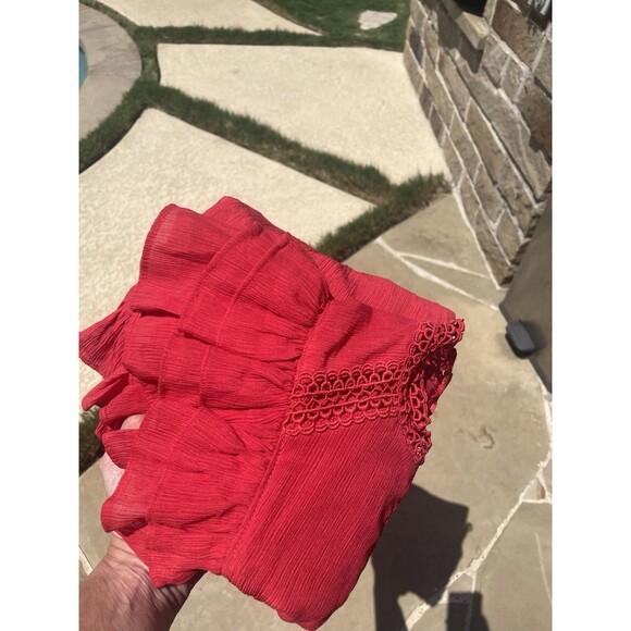 Hello Molly Ruffle Mini dress Red, Sz Small - Picture 9 of 9